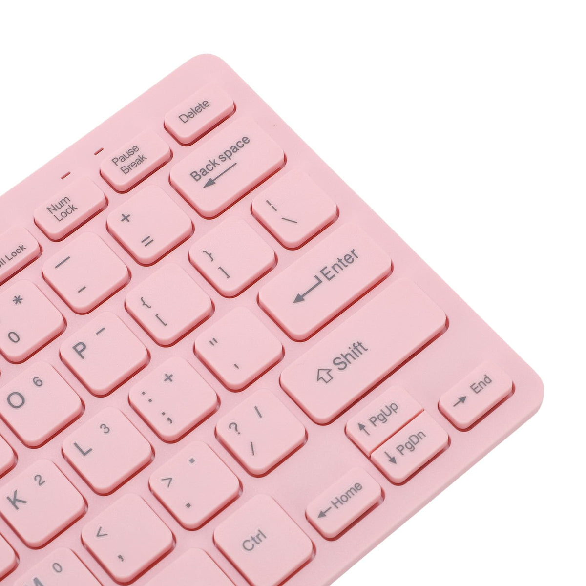 Wisoqu USB Keyboards Wired Computer Keyboard 78 Keys English QWERTY Pink NEW
