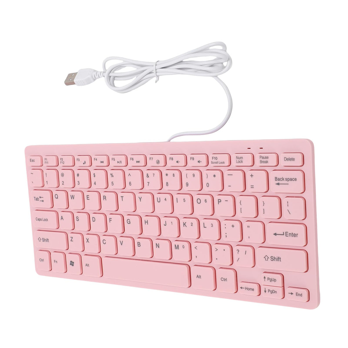 Wisoqu USB Keyboards Wired Computer Keyboard 78 Keys English QWERTY Pink NEW