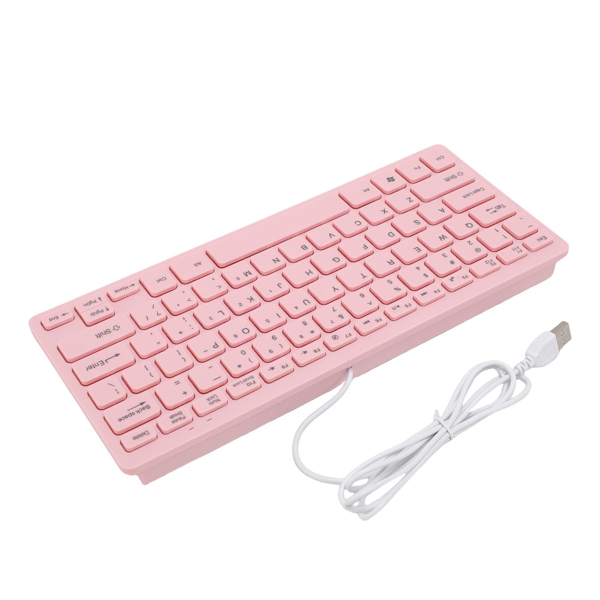 Wisoqu USB Keyboards Wired Computer Keyboard 78 Keys English QWERTY Pink NEW