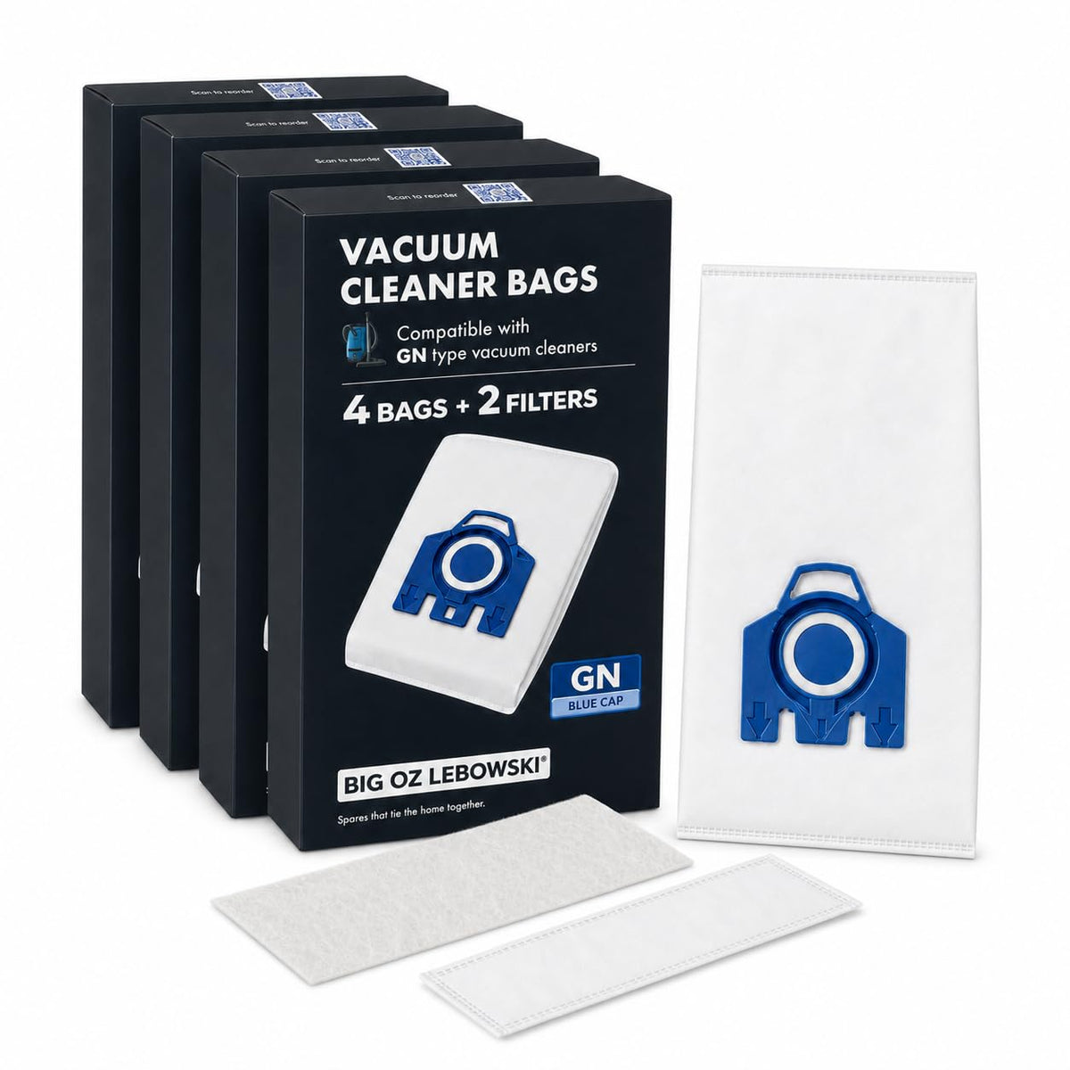 Big Oz Lebowski 16X Vacuum Bags with Filters - Blue Replacement NEW