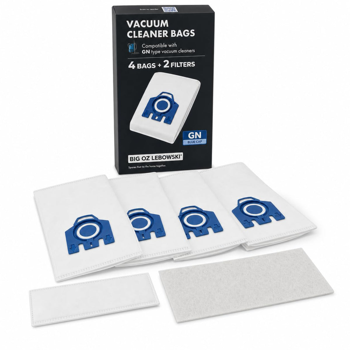 Big Oz Lebowski 16X Vacuum Bags with Filters - Blue Replacement NEW