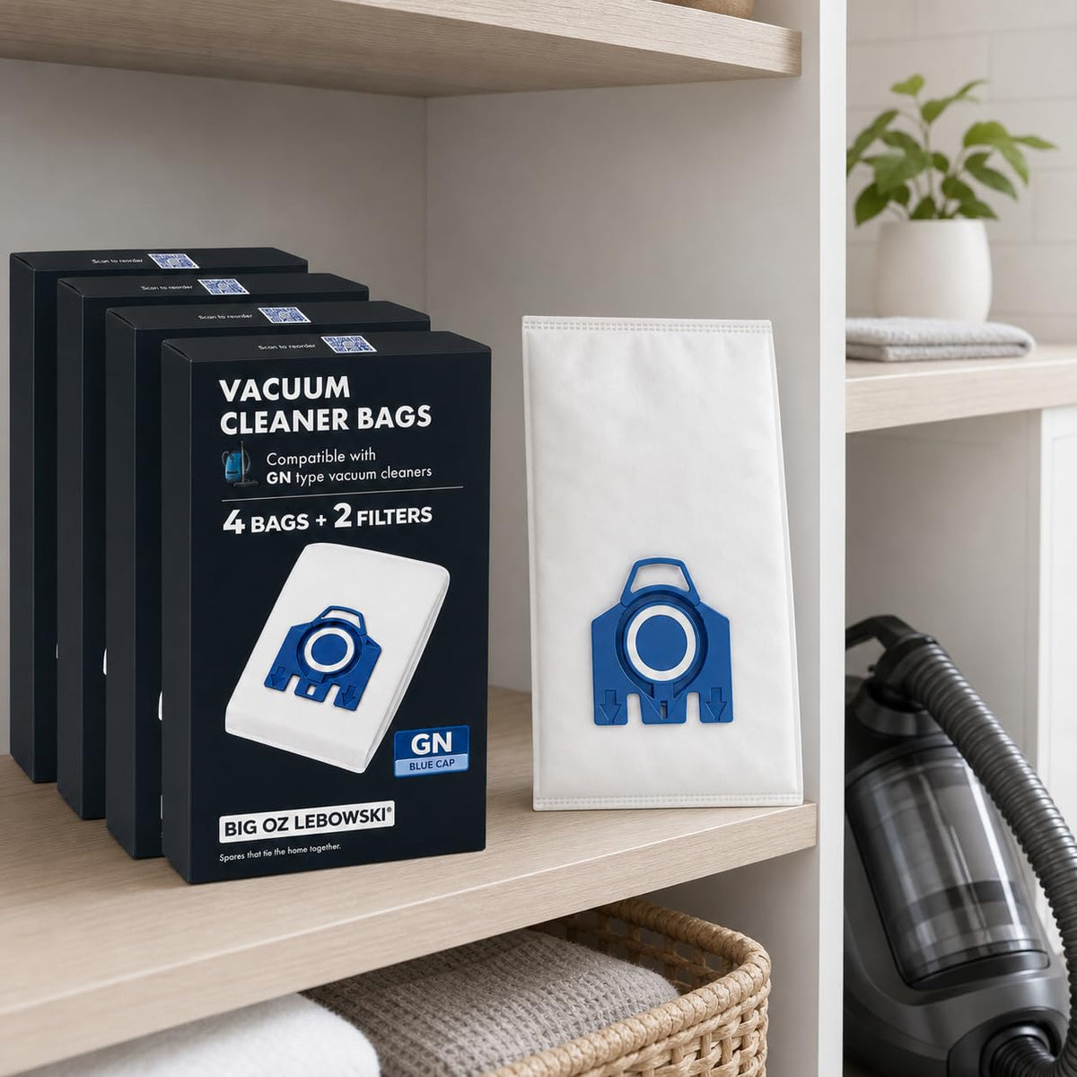 Big Oz Lebowski 16X Vacuum Bags with Filters - Blue Replacement NEW