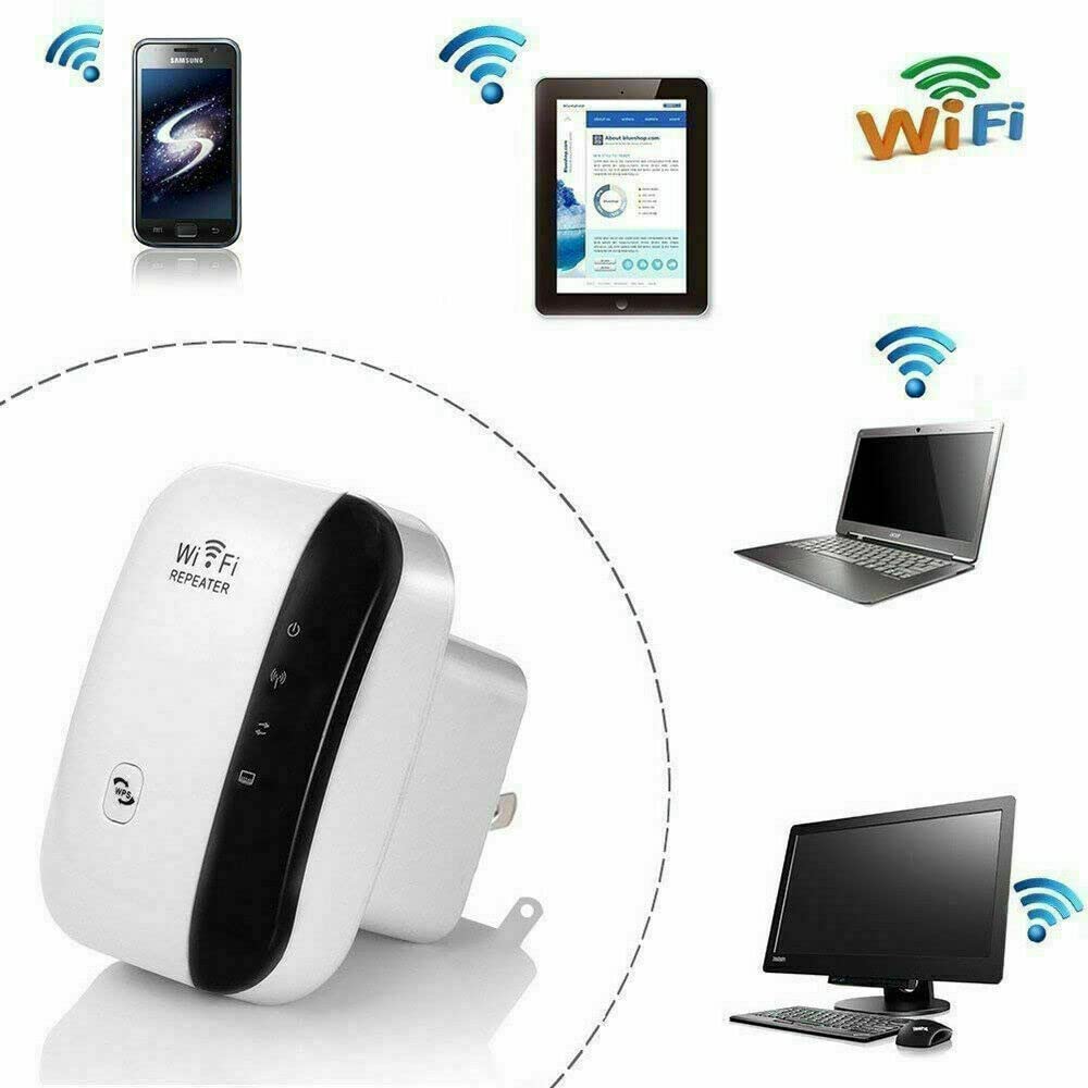 Yotsuba 300Mbps WiFi Range Extender Booster Repeater White NEW