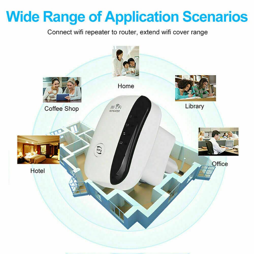 Yotsuba 300Mbps WiFi Range Extender Booster Repeater White NEW