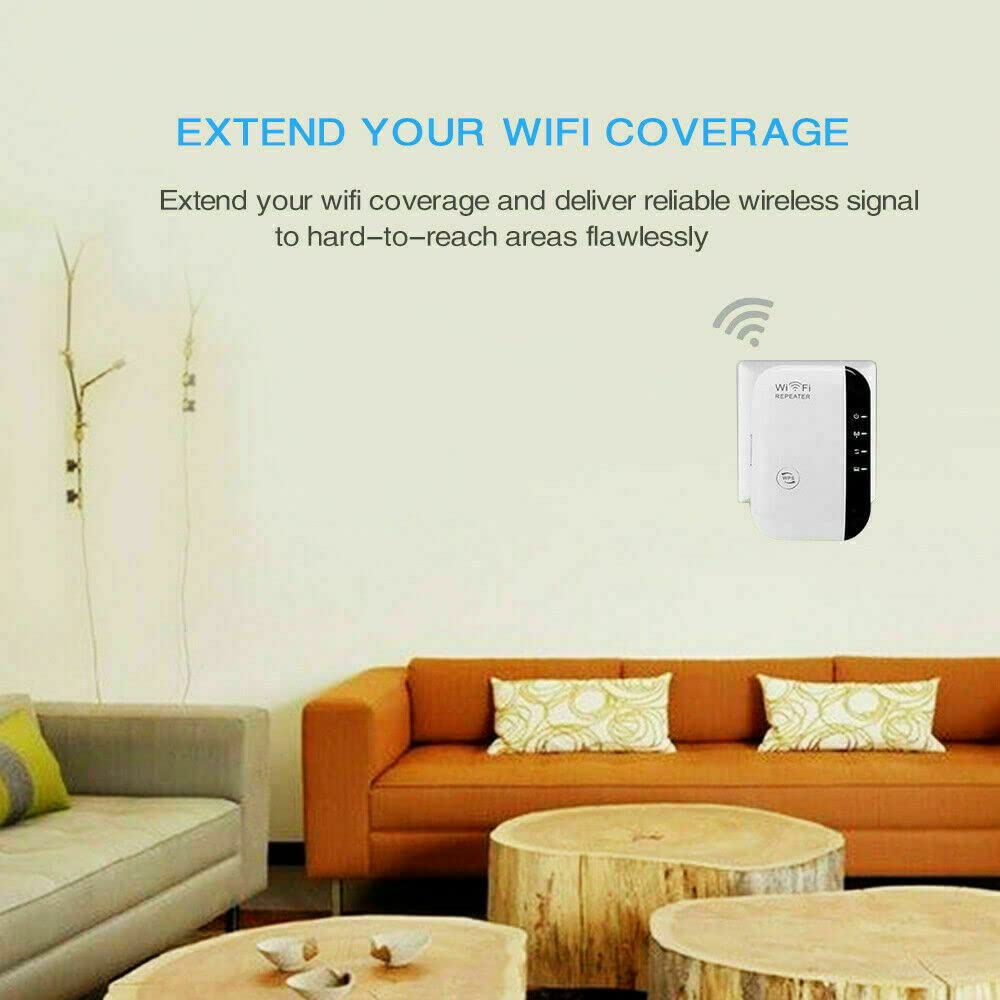 Yotsuba 300Mbps WiFi Range Extender Booster Repeater White NEW