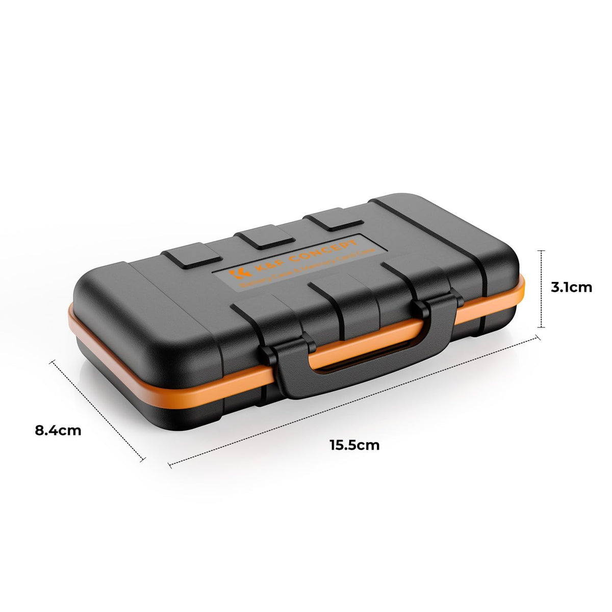 K&F Concept Orange Memory Card Case - 4 SD Slots & Battery Holder DEMO