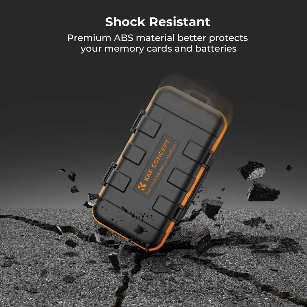 K&F Concept Orange Memory Card Case - 4 SD Slots & Battery Holder DEMO