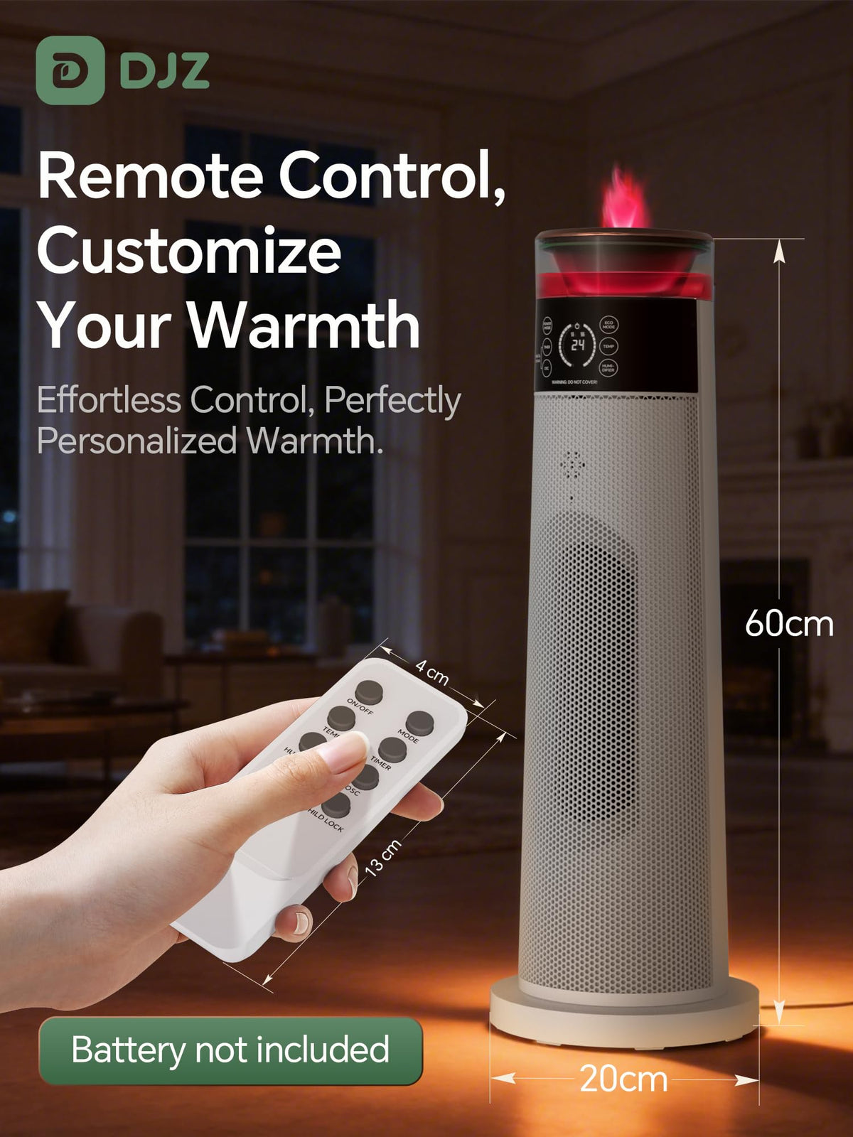 DJZ Electric Heating Fan Heater 2000W Oscillating Humidifier White NEW