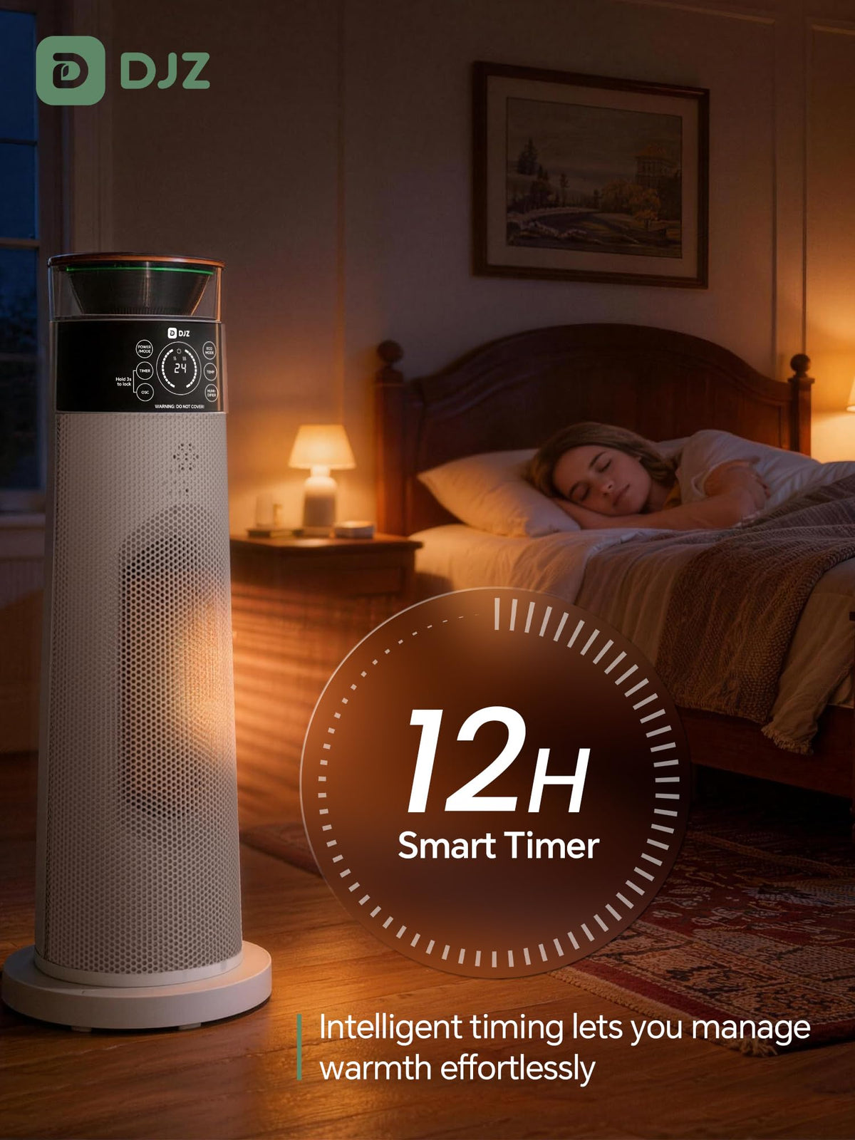 DJZ Electric Heating Fan Heater 2000W Oscillating Humidifier White NEW