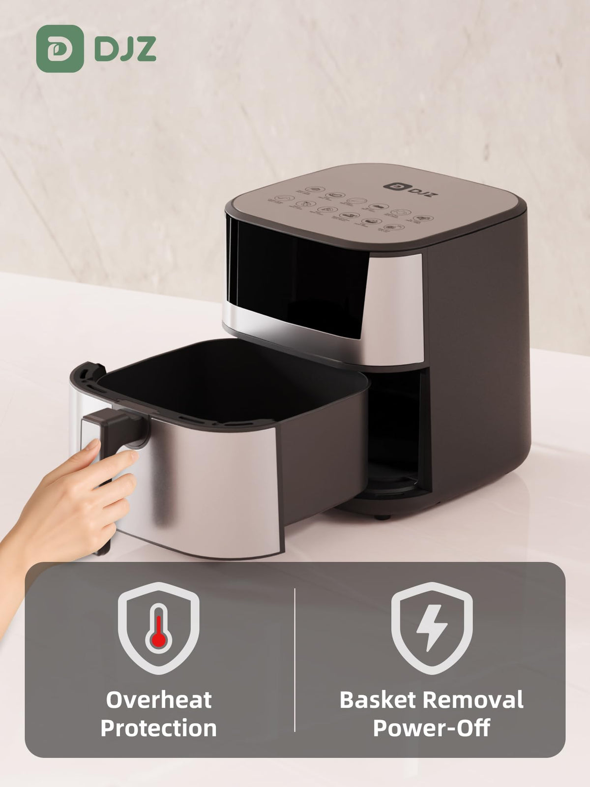 DJZ 7L Air Fryers Family Size Air Fryer with Rapid Crisp Technology DEMO