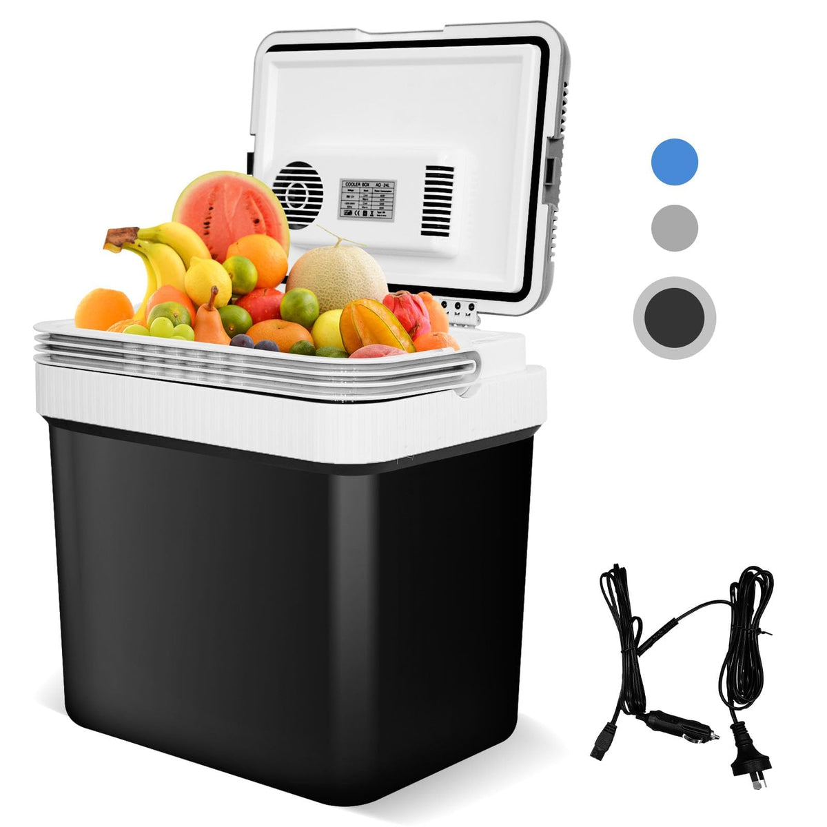 YOPOWER 24L Refrigerators Mini Portable Car Fridge Thermoelectric Cooler NEW