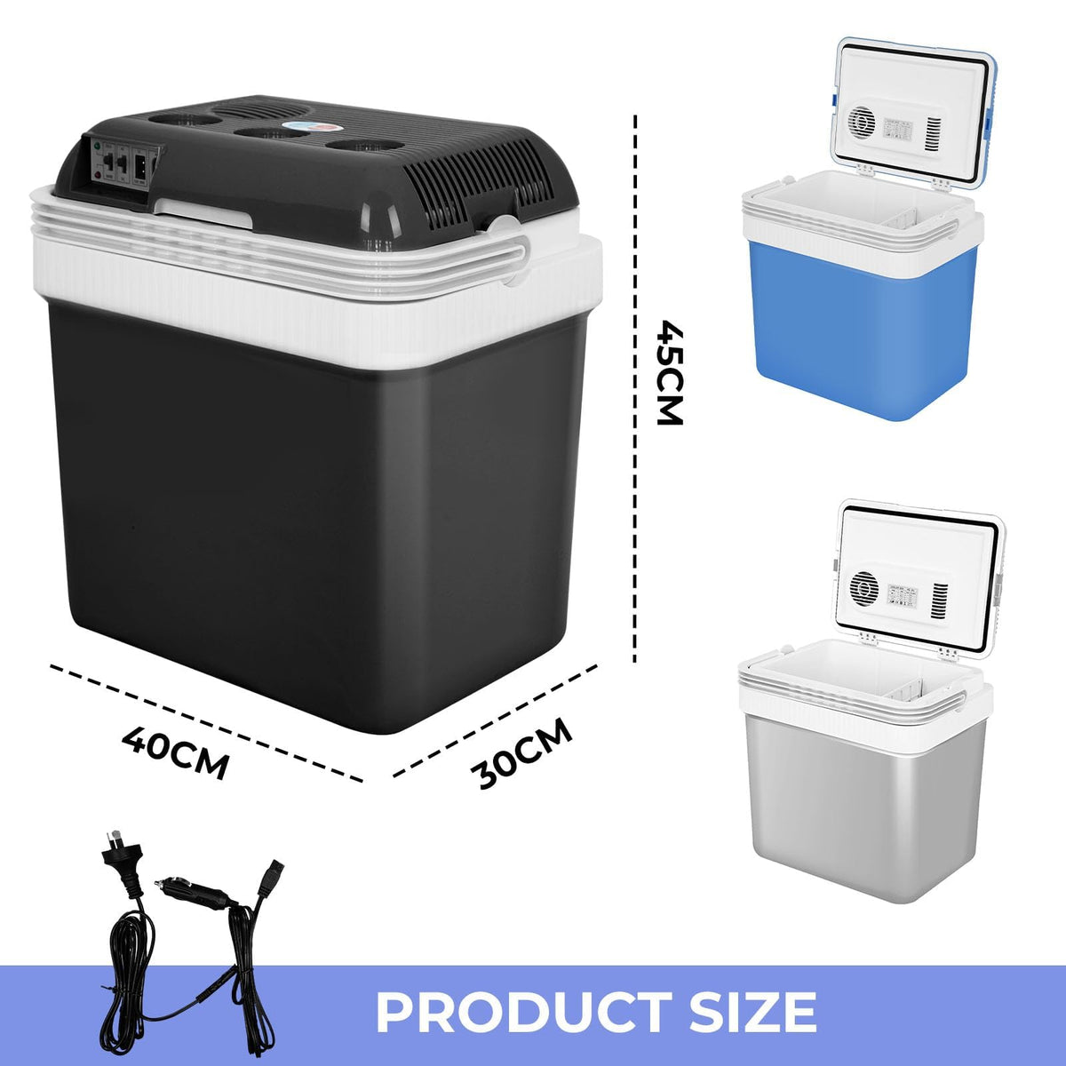YOPOWER 24L Refrigerators Mini Portable Car Fridge Thermoelectric Cooler NEW