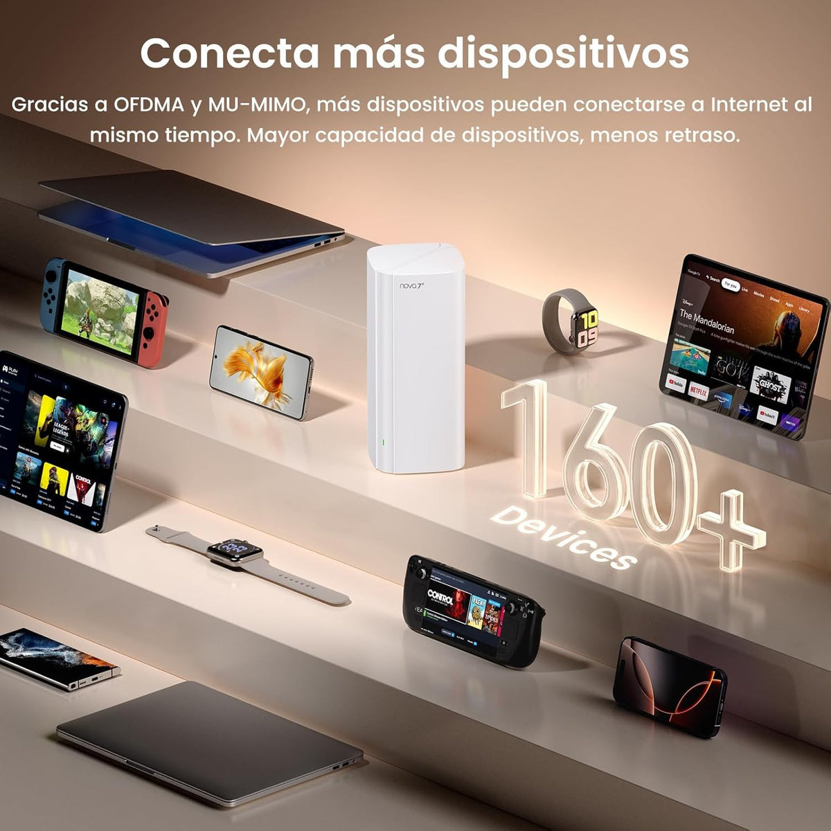 Tenda BE5100 Routers WiFi 7 Mesh Router System Dual Band White DEMO