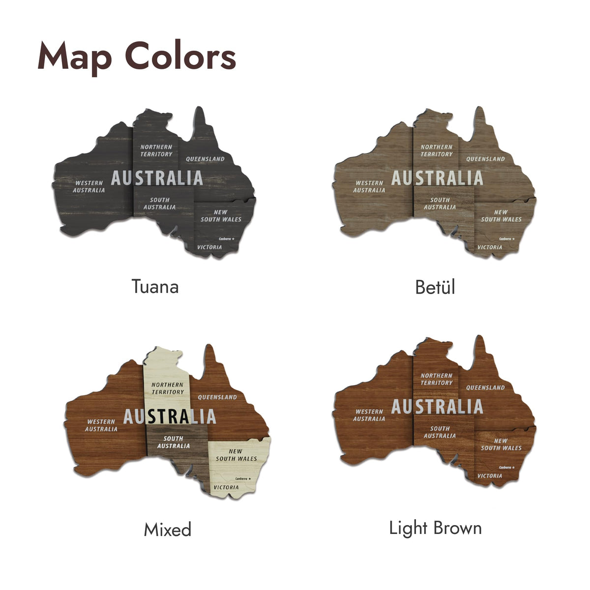 Colorfull Worlds 3D Wooden World Map Wall Decor Black Gray 150L x 80W cm DEMO
