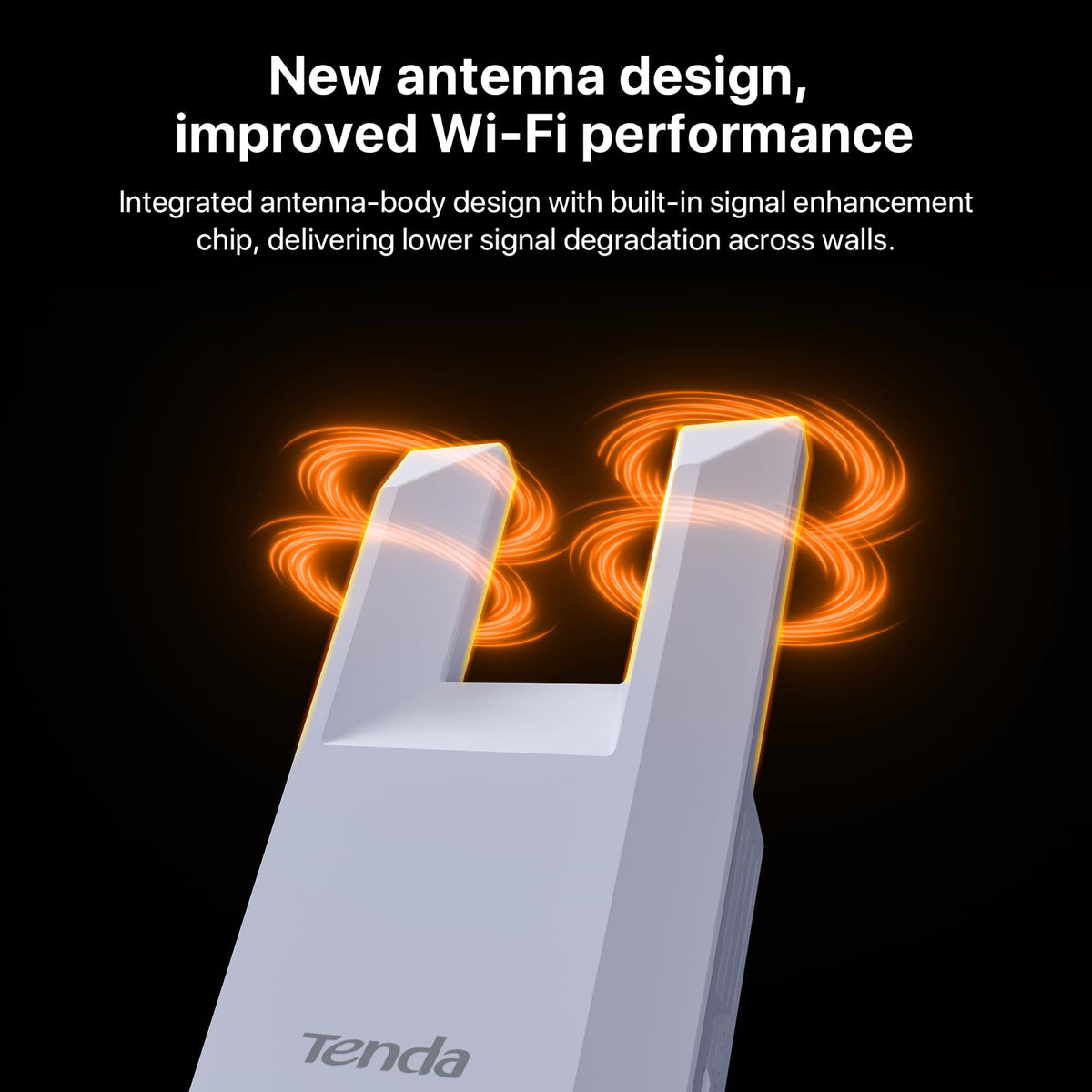 Tenda N300 WiFi Range Extender with Ethernet Port - White DEMO