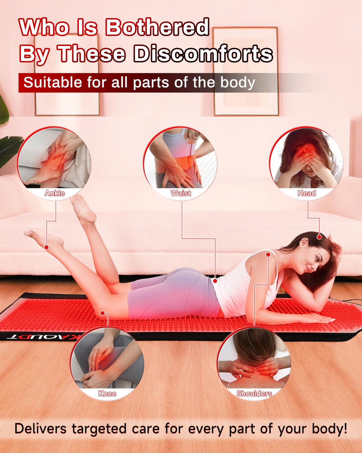 Kaoudt Medical-Grade Red Light Therapy Mat - Full Body Pain Relief DEMO
