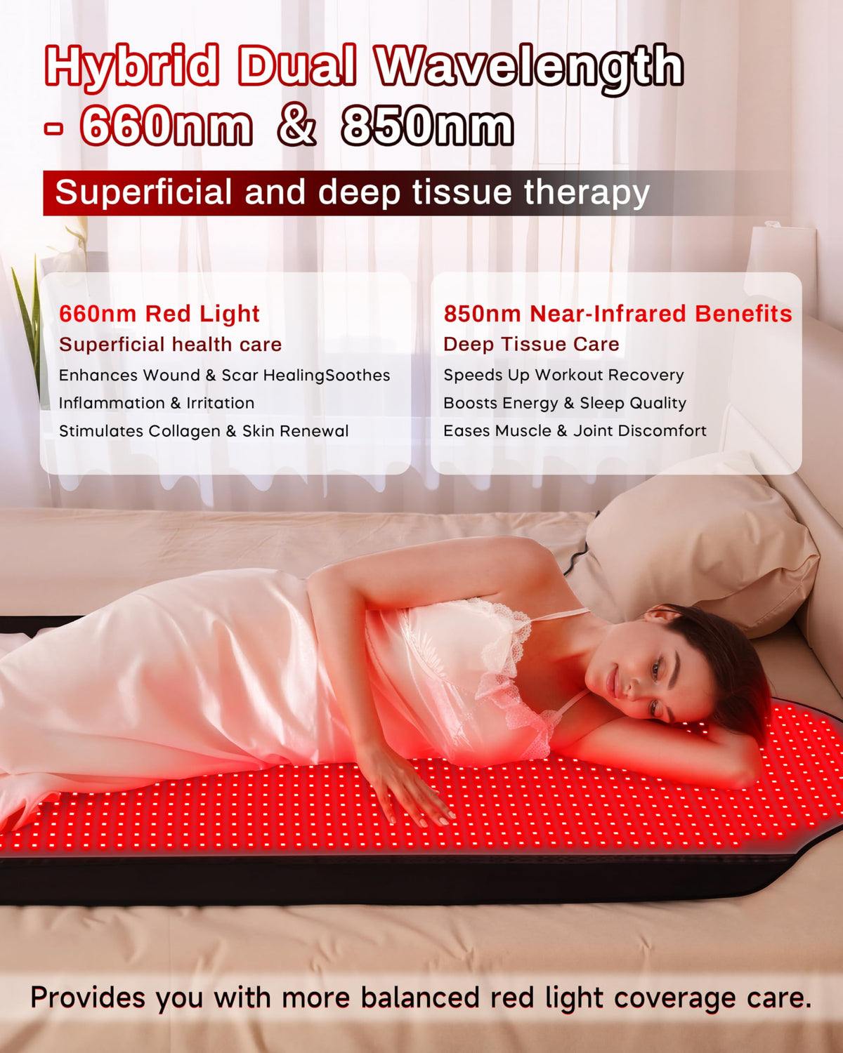 Kaoudt Medical-Grade Red Light Therapy Mat - Full Body Pain Relief DEMO