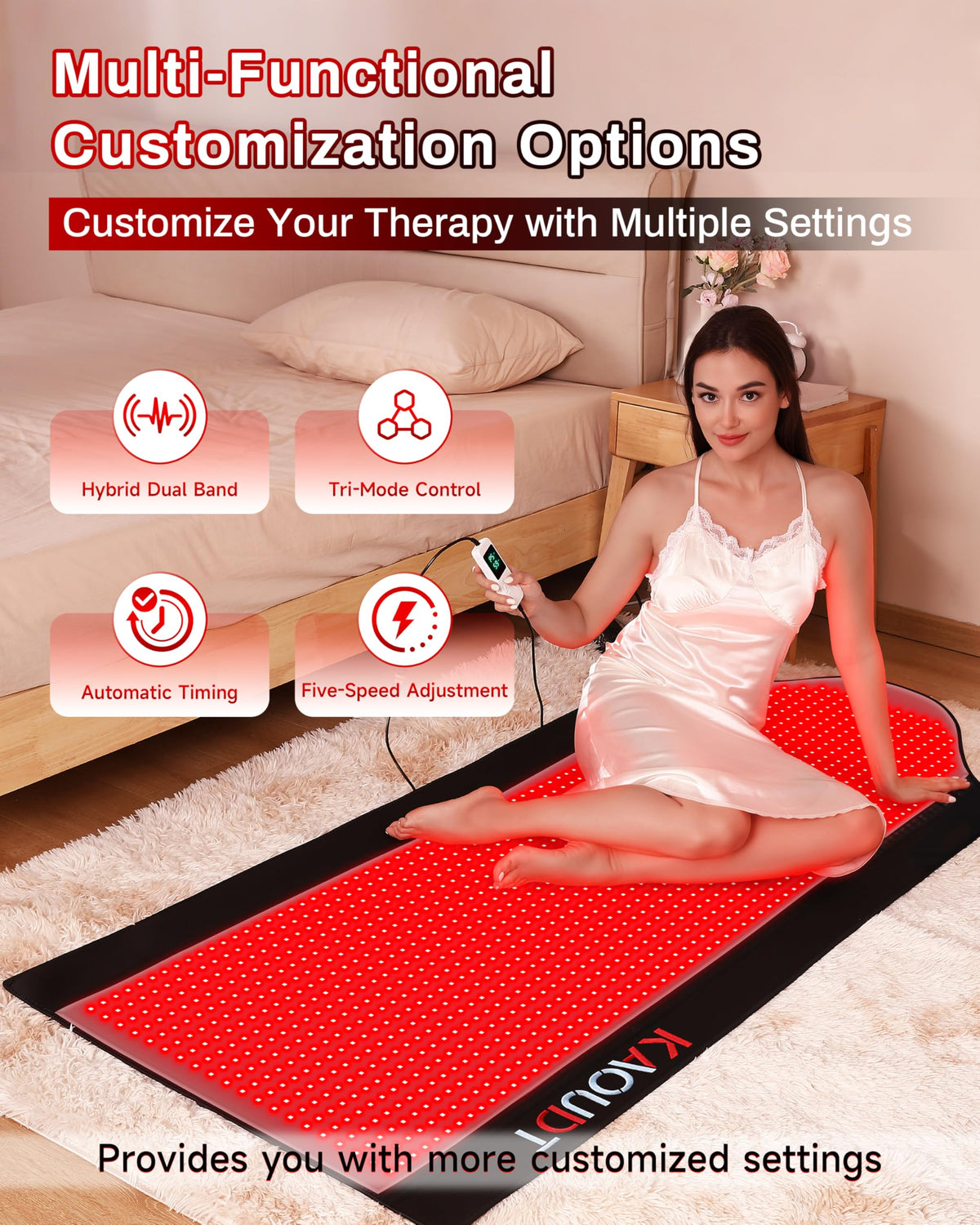 Kaoudt Medical-Grade Red Light Therapy Mat - Full Body Pain Relief DEMO