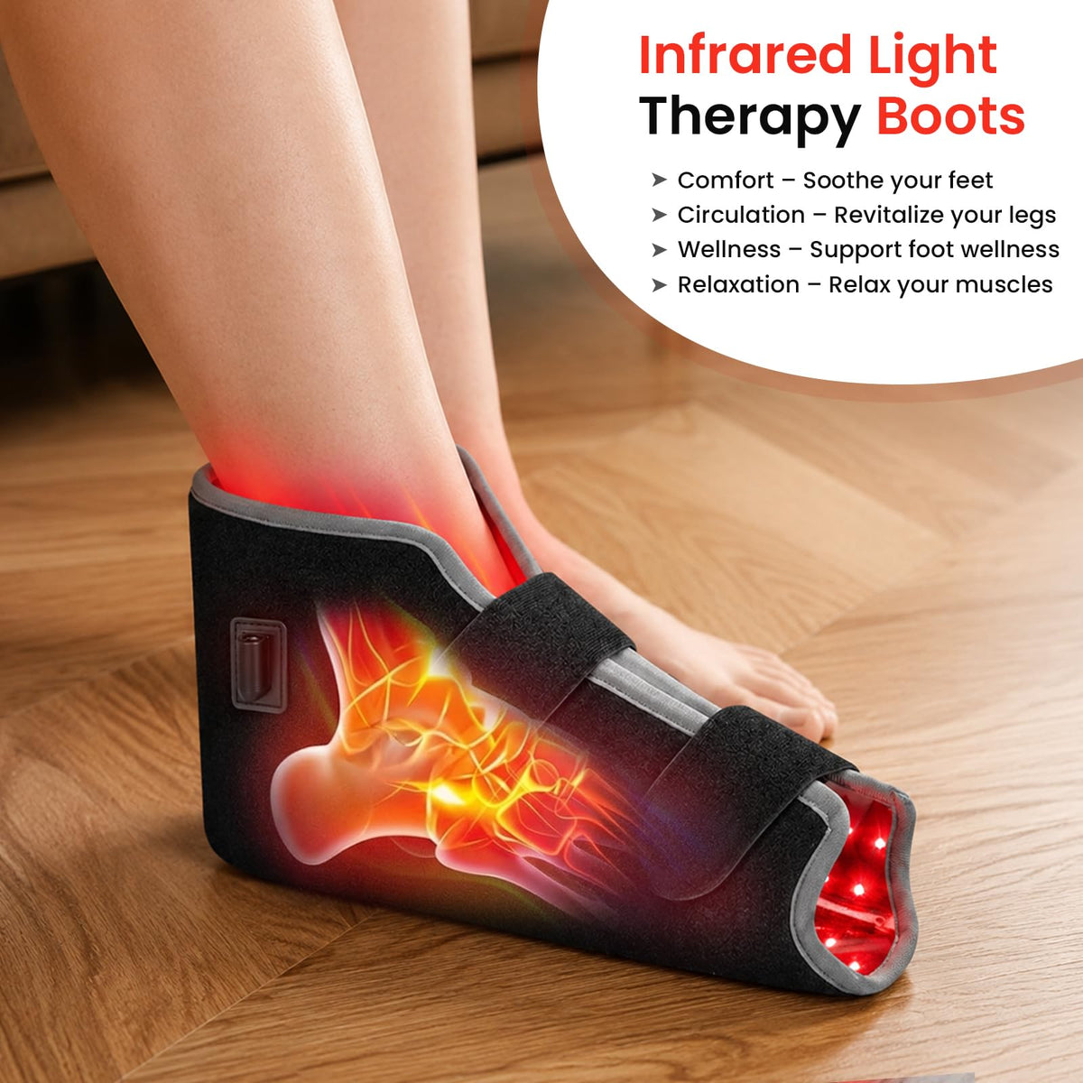 Cakani Red Light Therapy Wrap for Feet and Ankles with Heat LED DEMO