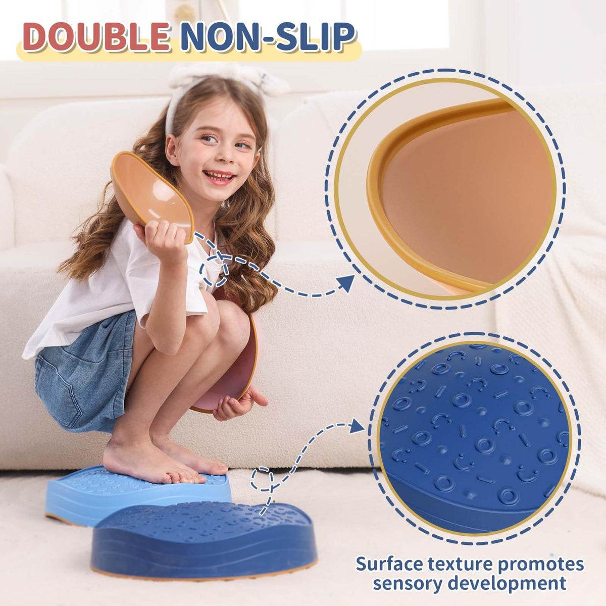 KidBloom Multicolor Balance Stepping Stones Sensory Toy Compact DEMO