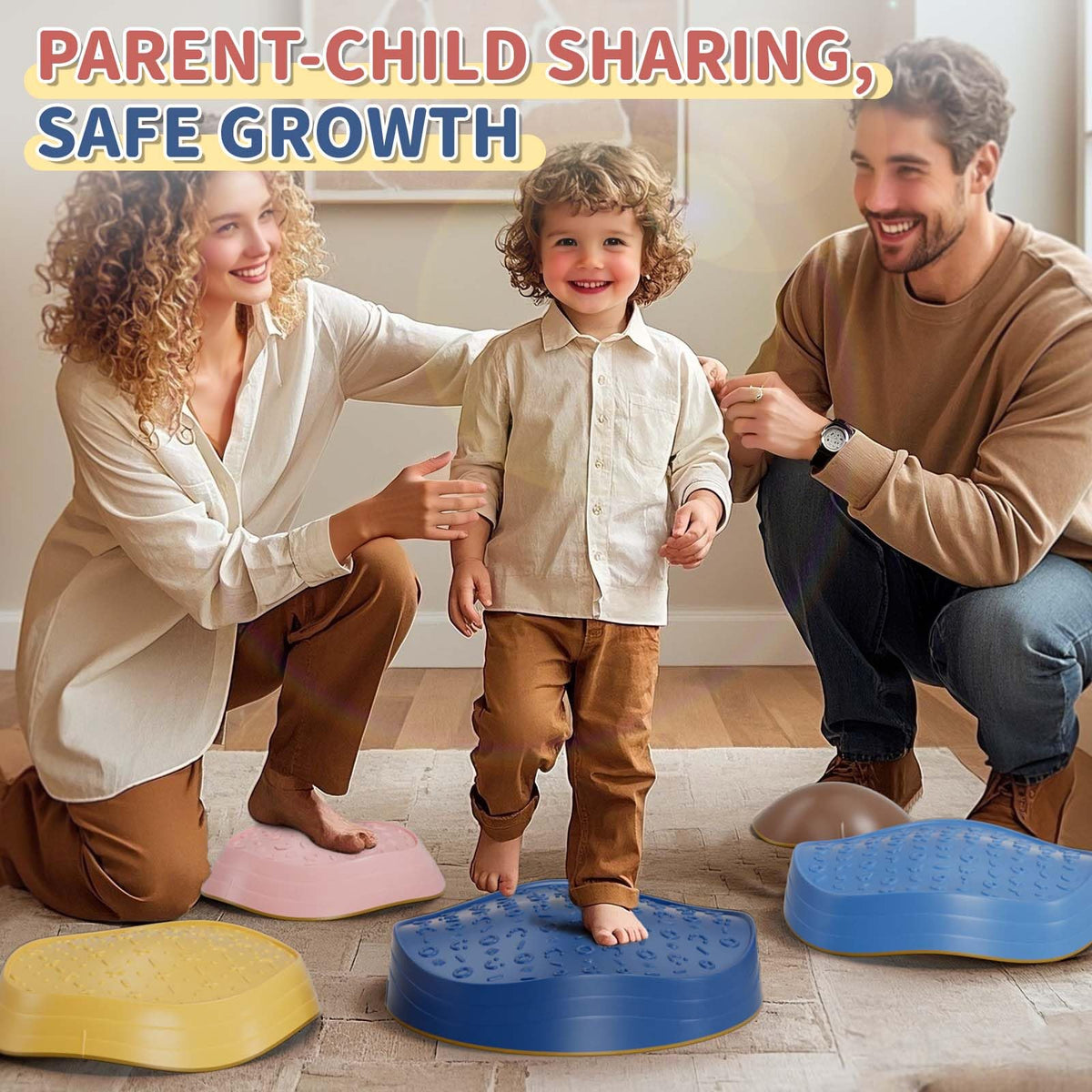 KidBloom Multicolor Balance Stepping Stones Sensory Toy Compact DEMO