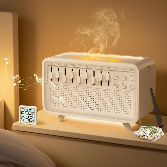 Baowor White Noise Humidifier with Night Light 4-in-1 Sound Machine NEW