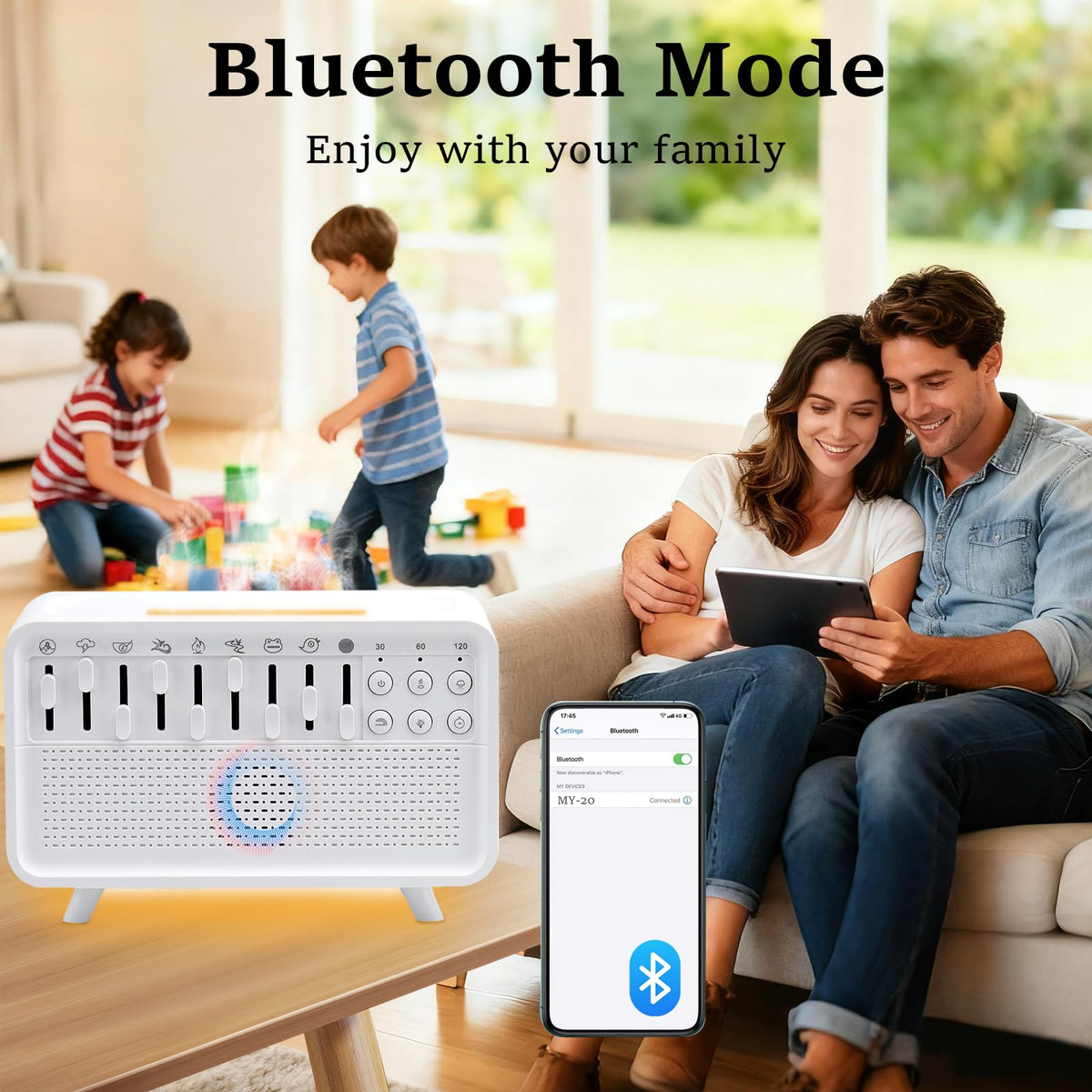 Baowor White Noise Humidifier with Night Light 4-in-1 Sound Machine NEW