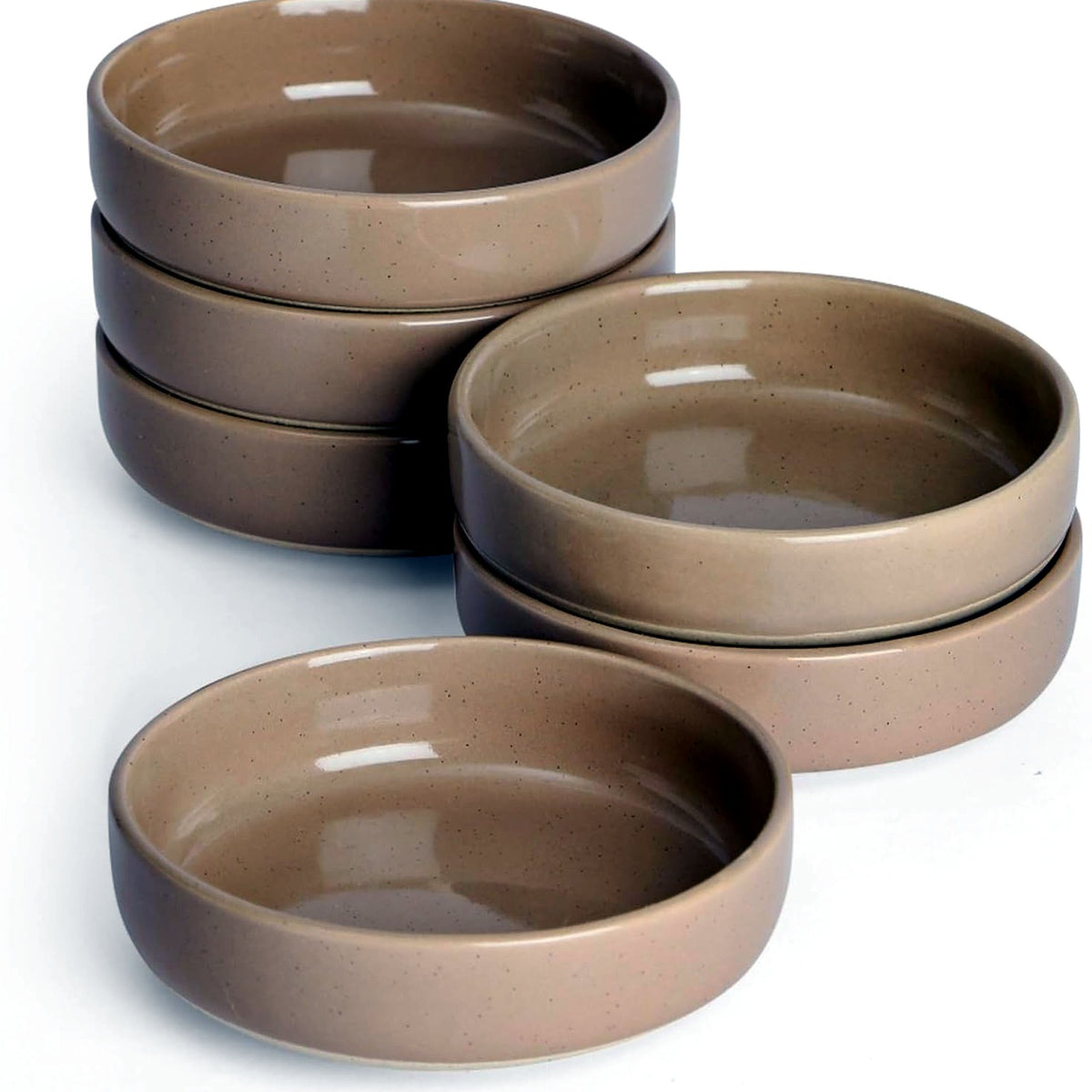 Famiware Ceramic Bowl Sets Soy Sauce Dipping Bowls Set Cinnamon Brown 6 Pce NEW