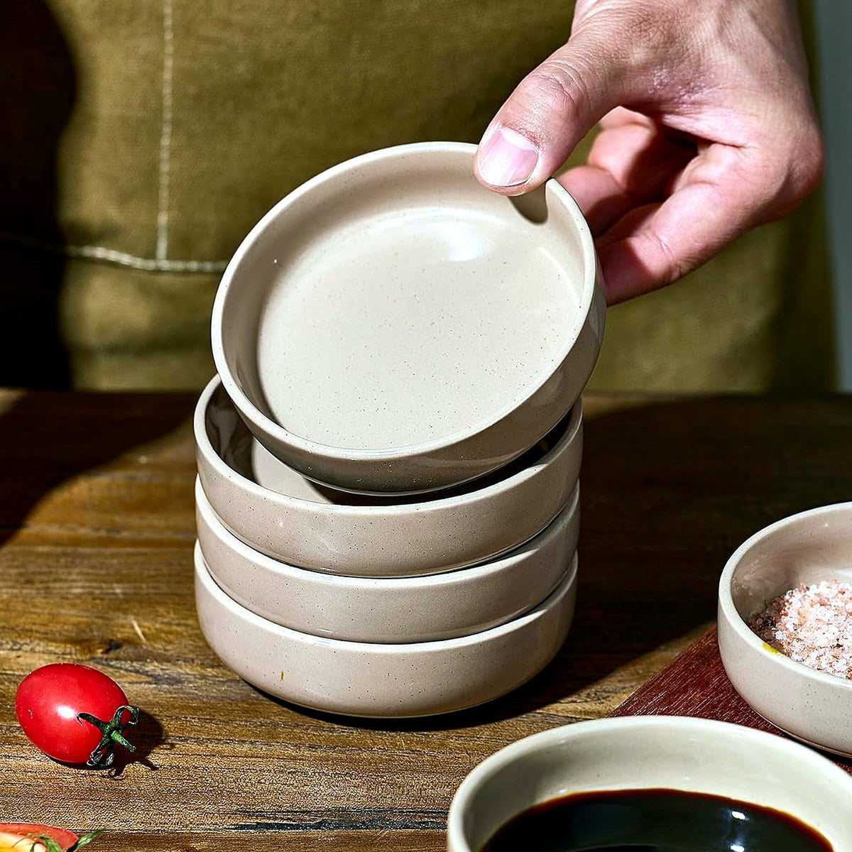 Famiware Ceramic Bowl Sets Soy Sauce Dipping Bowls Set Cinnamon Brown 6 Pce NEW