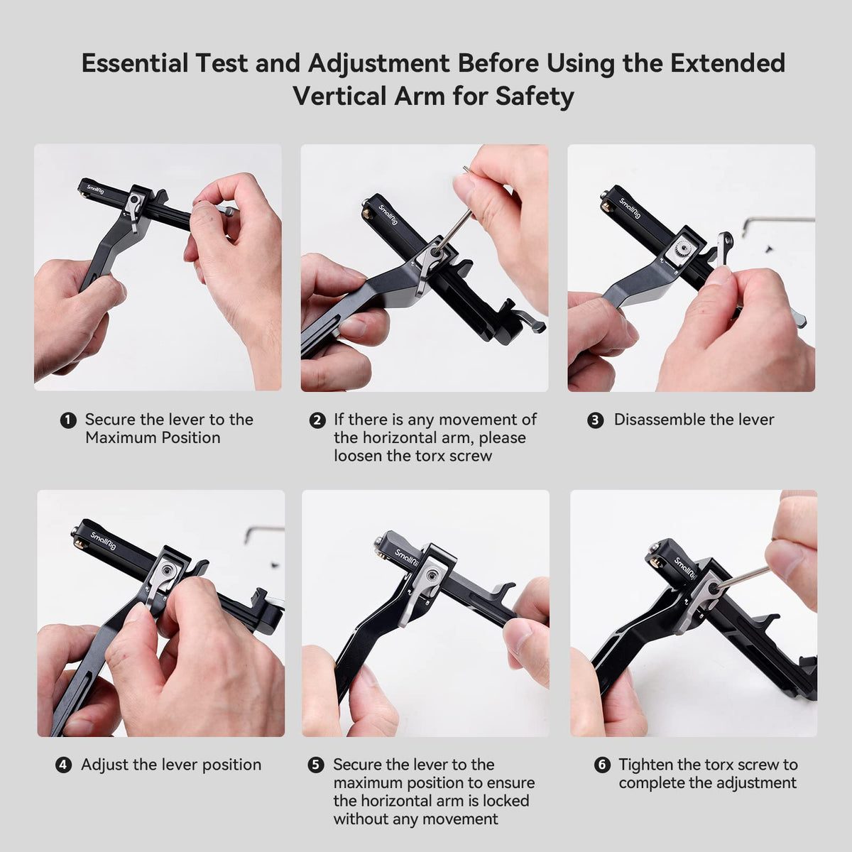SmallRig RS 3 Mini Extended Vertical Arm Mount Plate - Black NEW