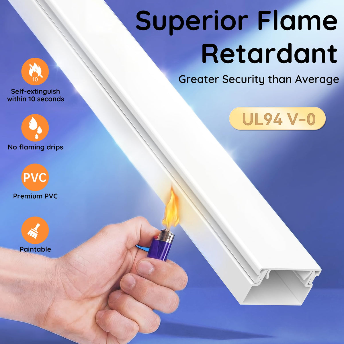 Delamu White Cable Sleeves Cord Hider Wall TV Wire Cover 254 Inch NEW