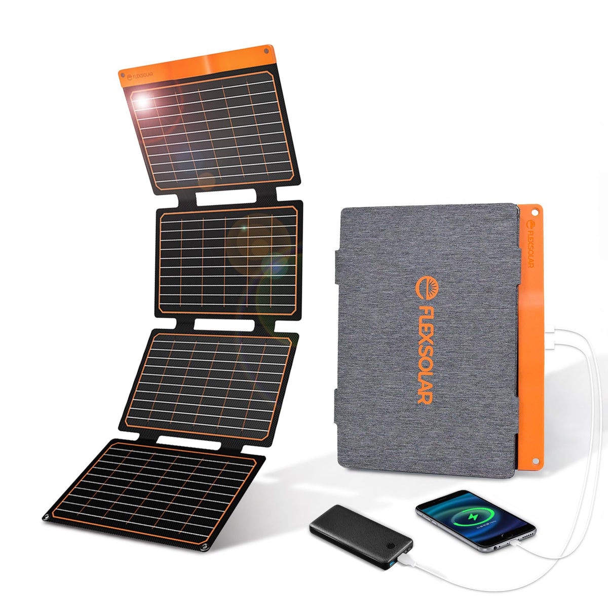 FlexSolar 40W Foldable Solar Panel Charger with USB-C & USB-A DEMO