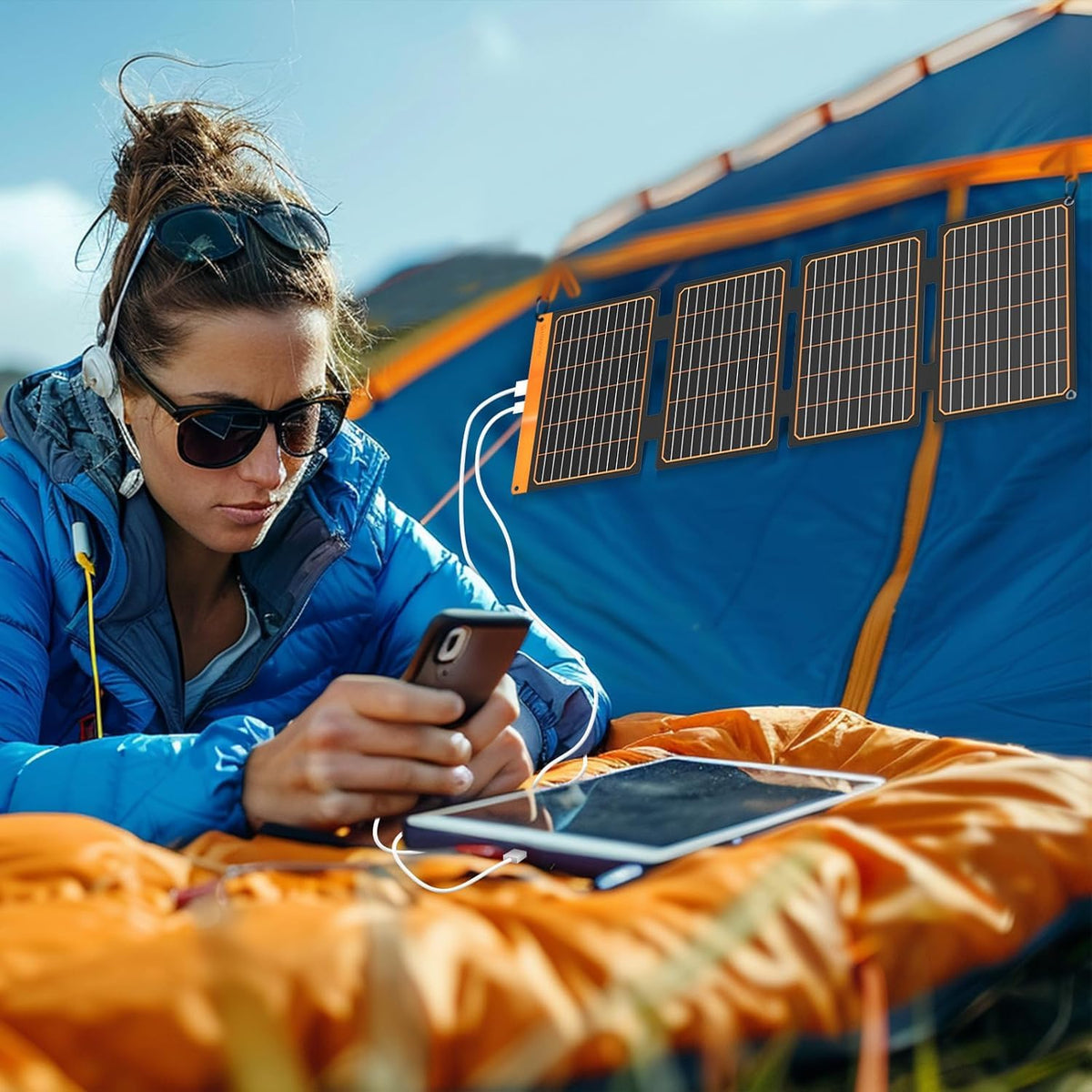 FlexSolar 40W Foldable Solar Panel Charger with USB-C & USB-A DEMO