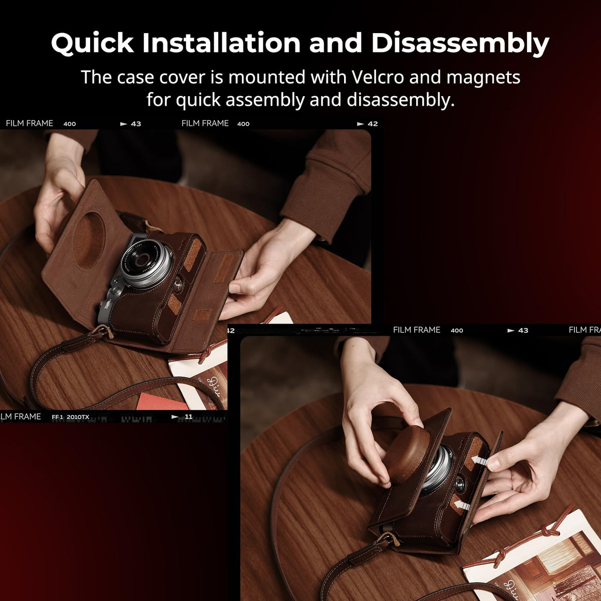 SMALLRIG Leather Camera Case Kit for FUJIFILM X100VI Brown DEMO