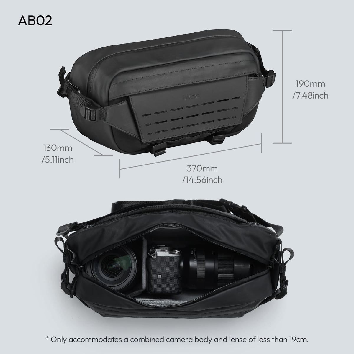 ULANZI AB02 Professional Camera Bag Sling 9L Capacity Black Case DEMO