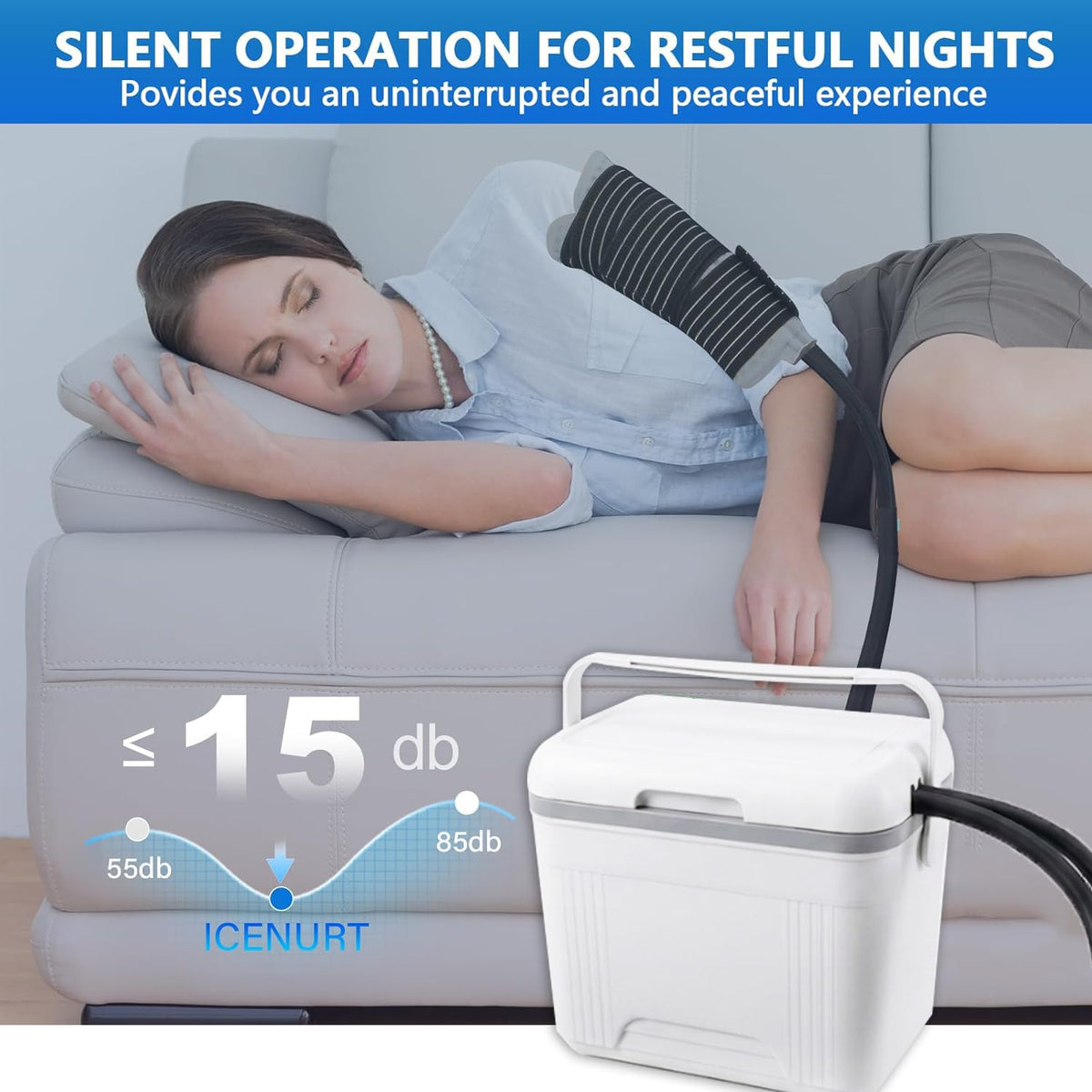 Risfon Knee Ice Machine Cold Wrap Pad White 31 x 32cm Portable NEW