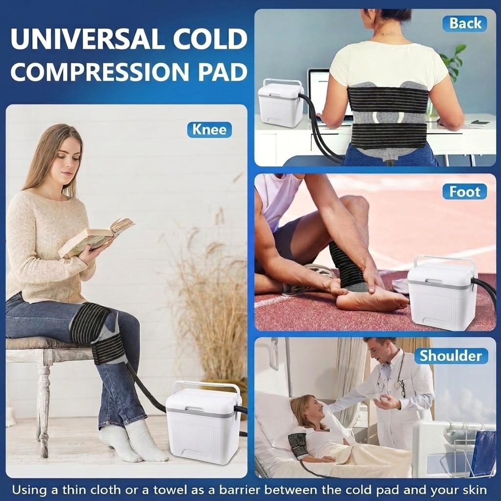 Risfon Knee Ice Machine Cold Wrap Pad White 31 x 32cm Portable NEW