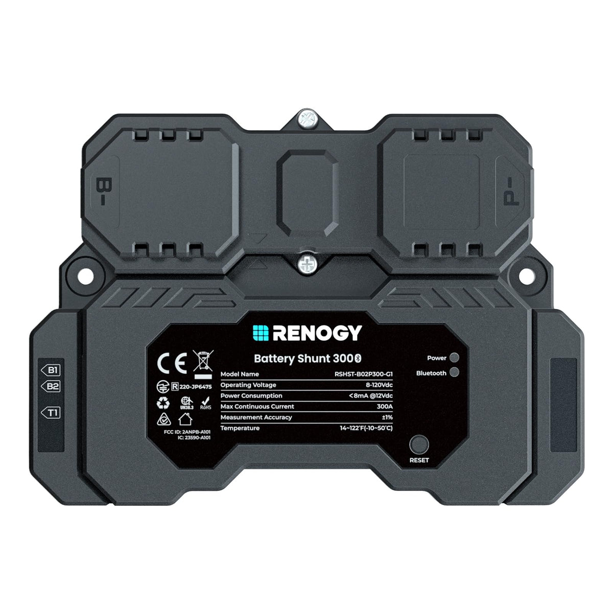 Renogy 300A Battery Shunt Bluetooth Monitor Tester - Black NEW