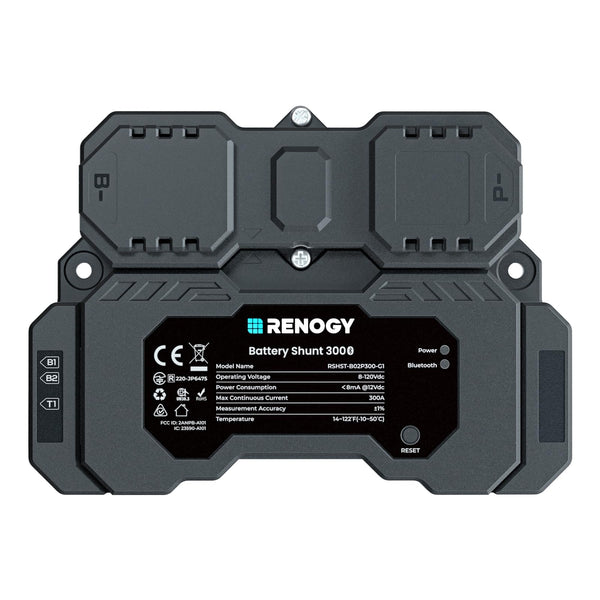 Renogy 300A Battery Shunt Bluetooth Monitor Tester - Black NEW