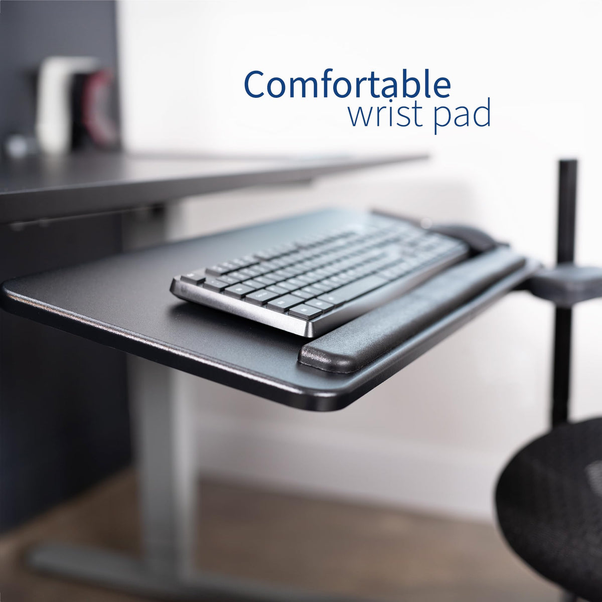 VIVO Ergonomic Office Chair Keyboard Tray Mount Black Alloy Steel NEW