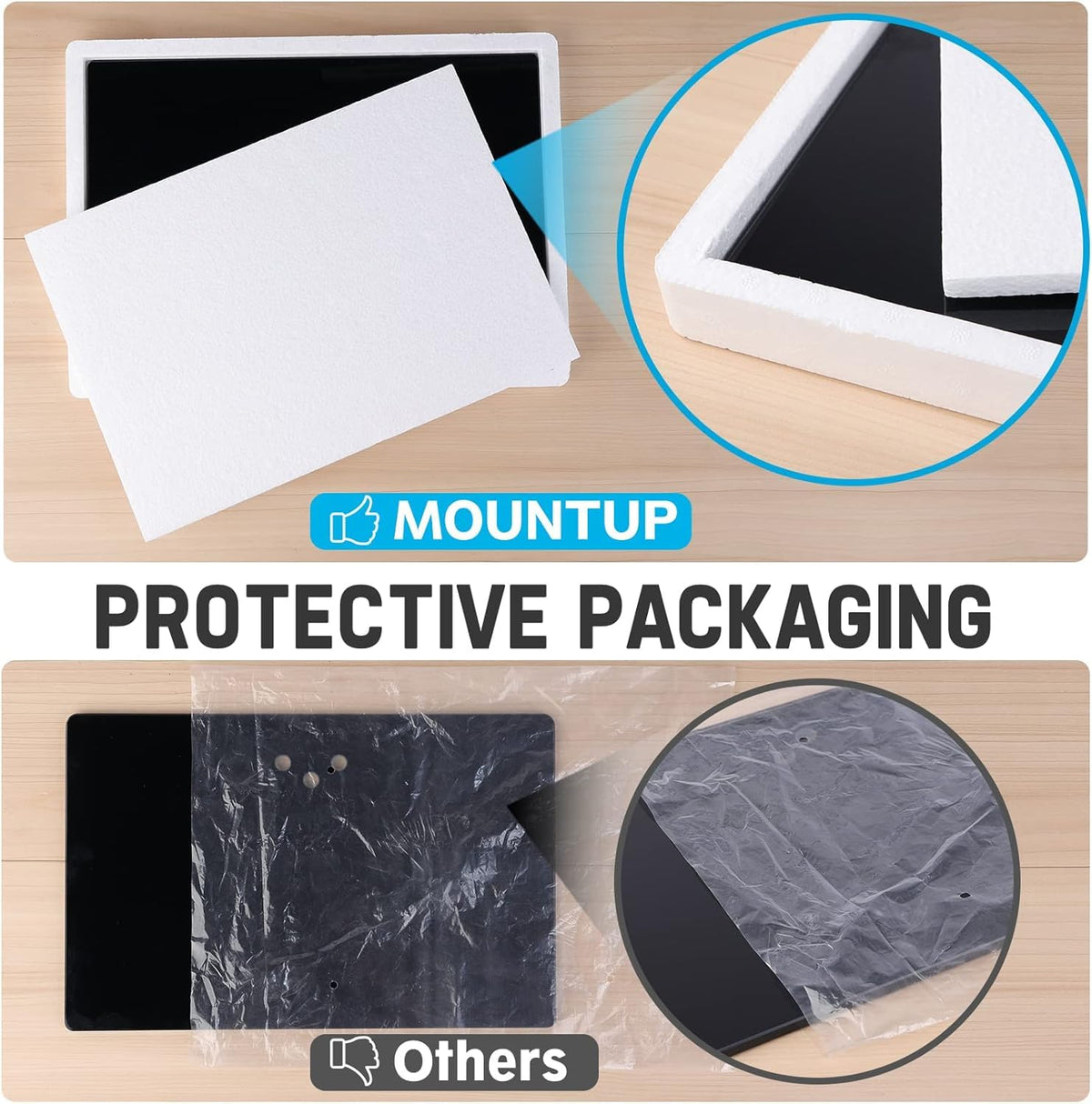 MOUNTUP Universal TV Stand Tempered Glass 37-65 Inch Black NEW