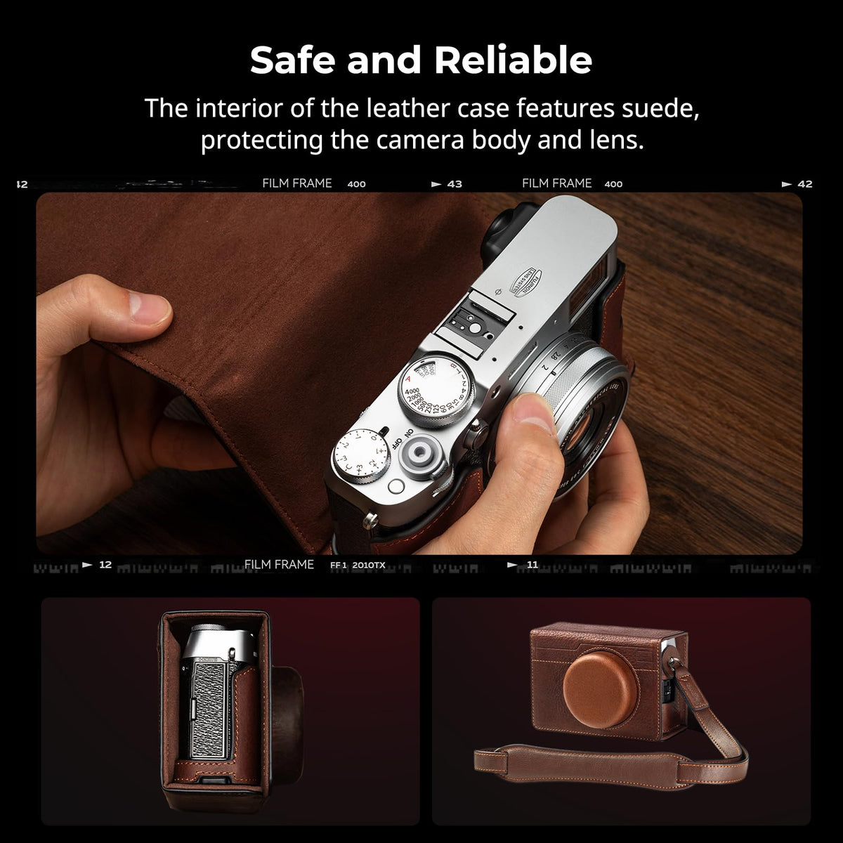 SMALLRIG Leather Camera Case Kit for FUJIFILM X100VI - Brown NEW