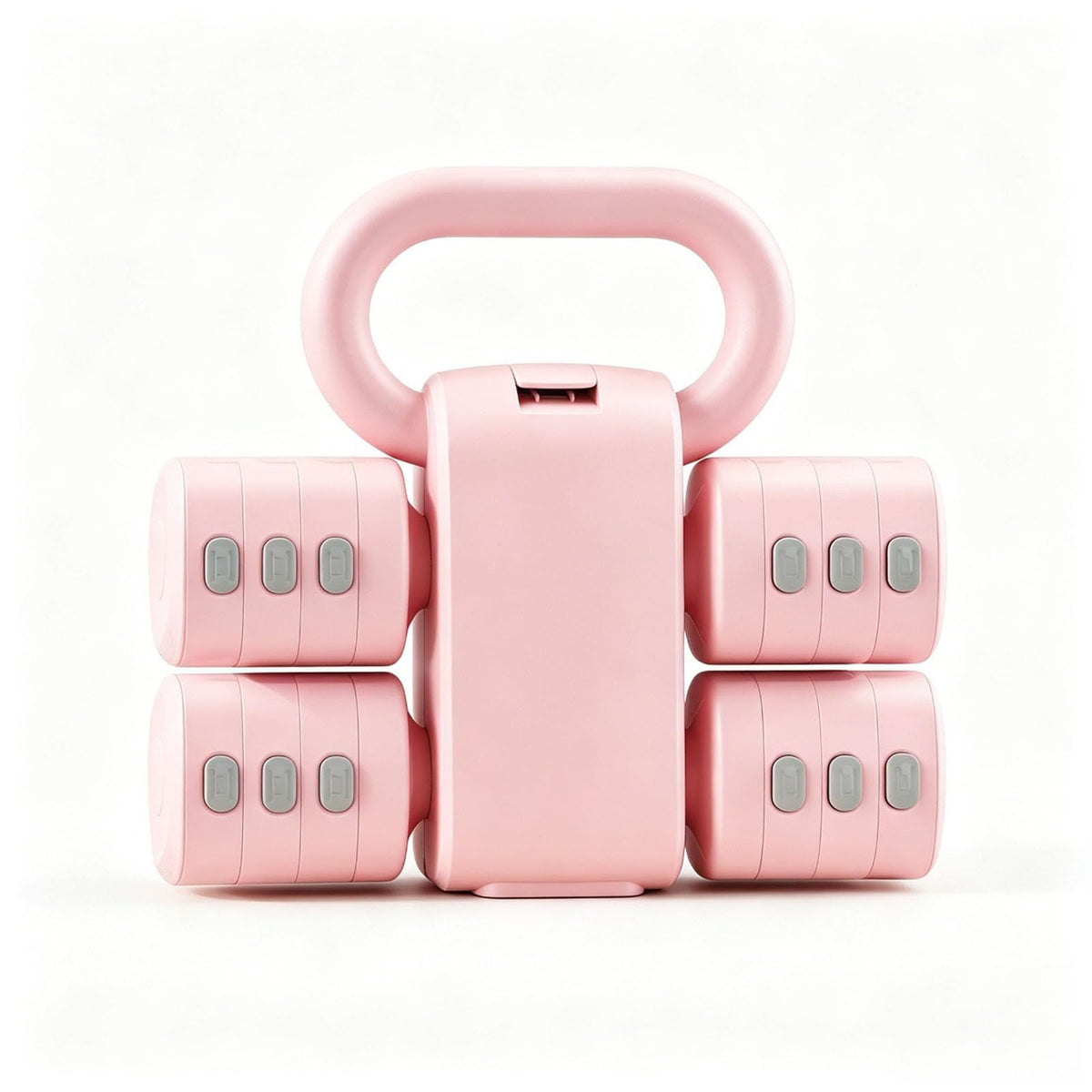 Ttoyus 2 Kettlebells in 1 Adjustable Kettlebell Dumbbell Set Pink 5kg NEW