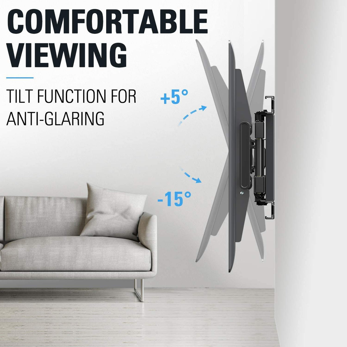 Mounting Dream Full Motion TV Wall Mount Swivel Bracket - Black NEW