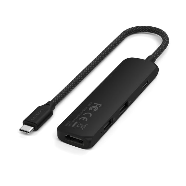 Satechi 4-in-1 USB Hubs USB-C Hub 4K HDMI Multiport Adapter Black Slim Plus NEW