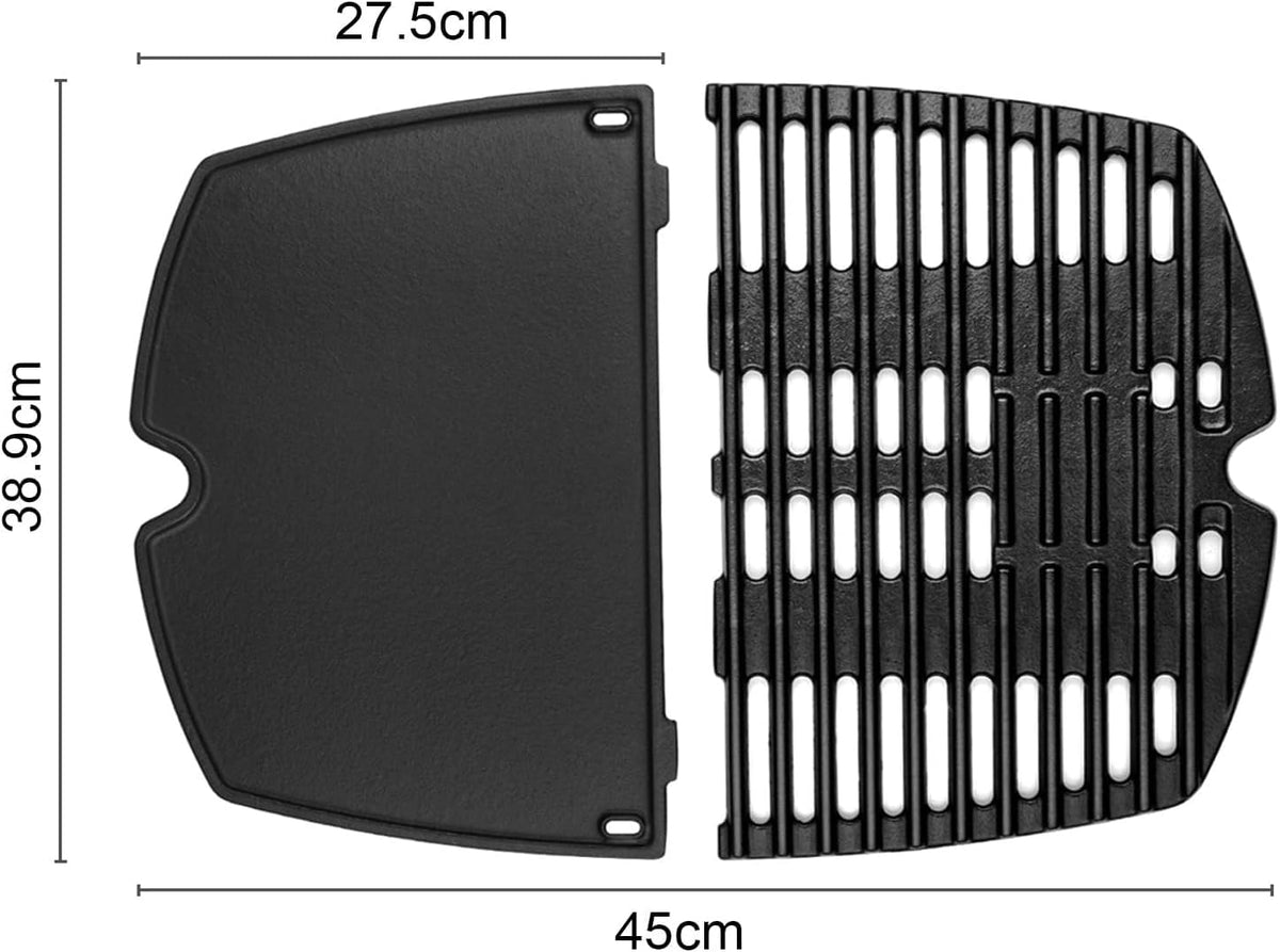 BBQ-Yummy Cast Iron Grill Grate for Weber Q Series Griddle Pan NEW