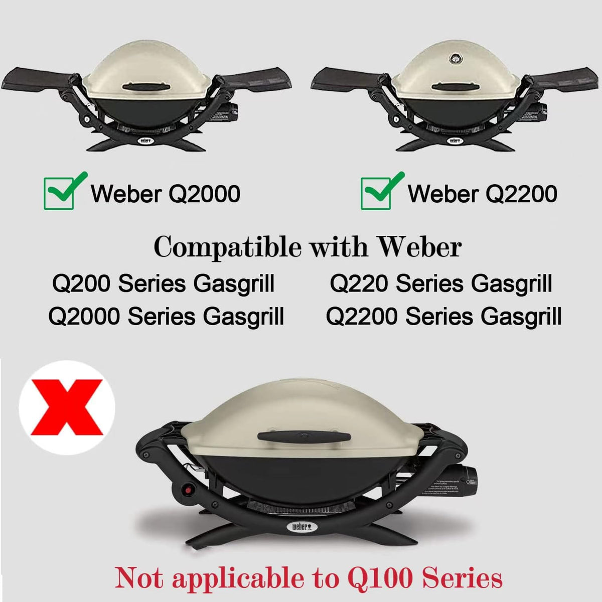 BBQ-Yummy Cast Iron Grill Grate for Weber Q Series Griddle Pan NEW