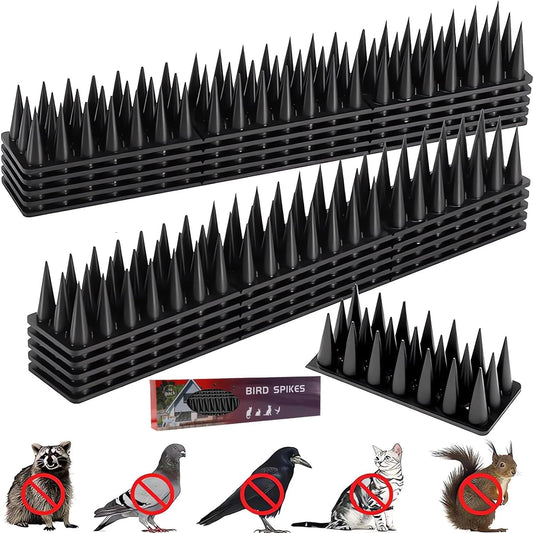 ZDZX Black Plastic Bird Spikes Anti-Pest Deterrent for Backyard NEW