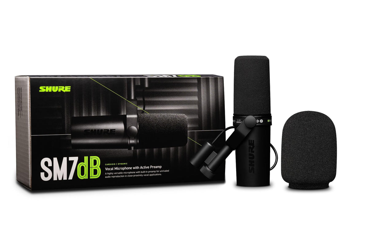 Shure SM7dB Active Dynamic Cardioid Microphone Black - Broadcast DEMO
