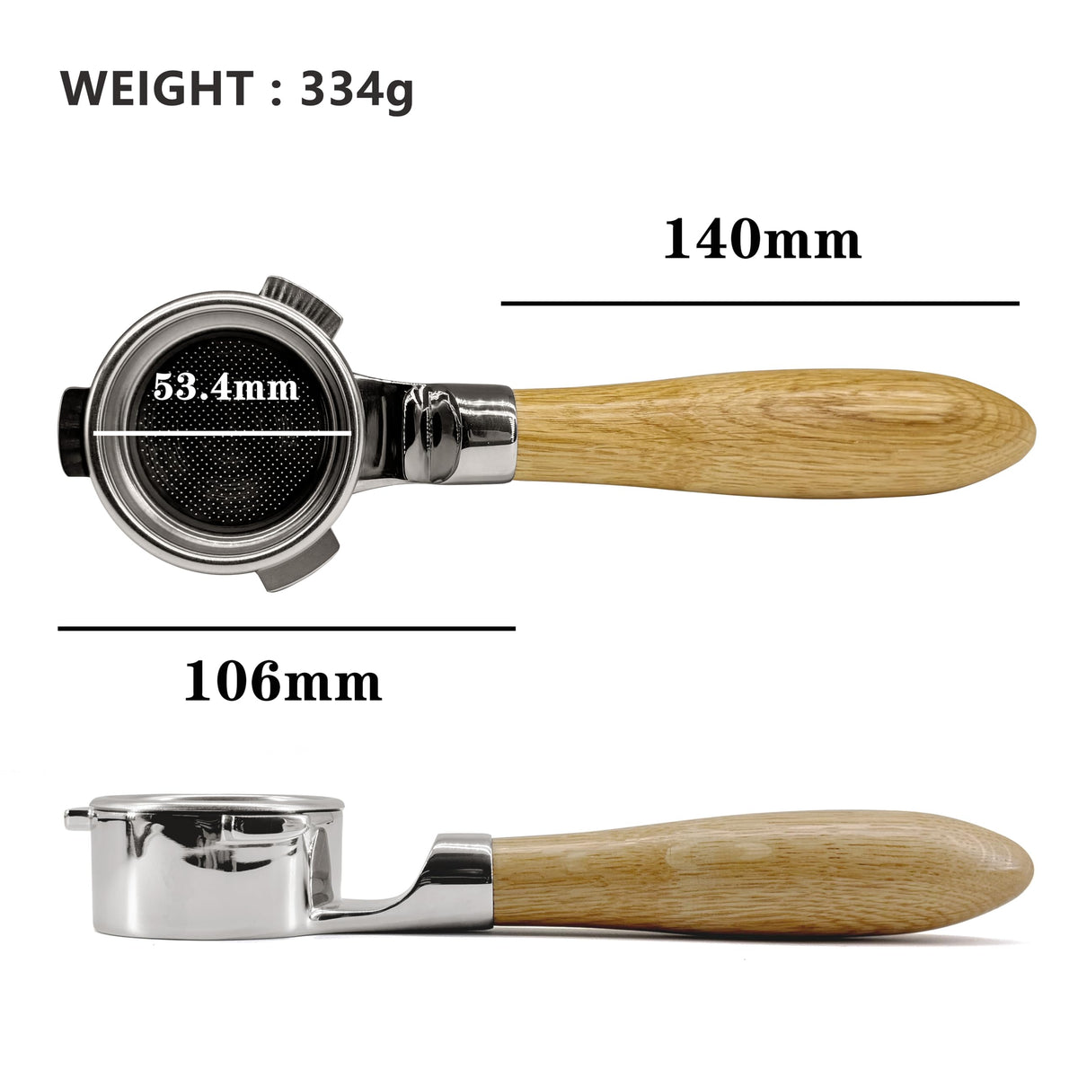 NEOUZA 54mm Bottomless Portafilter Flat-Bottom Espresso Coffee Filter NEW